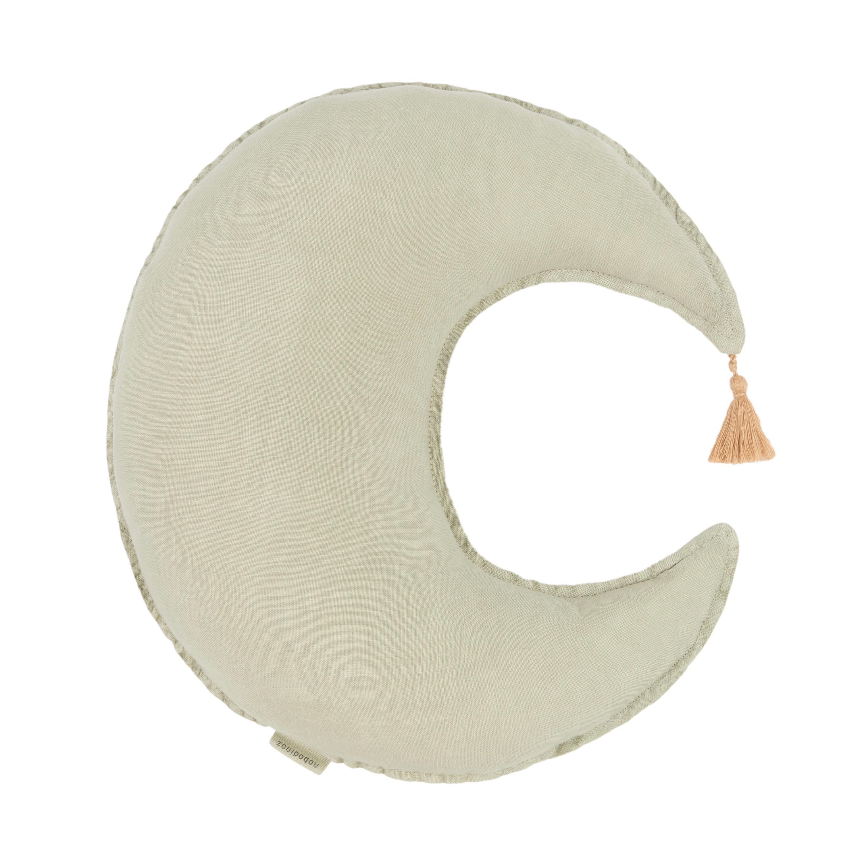 Nobodinoz Fransız Keten Yastık, Moon Green Matcha