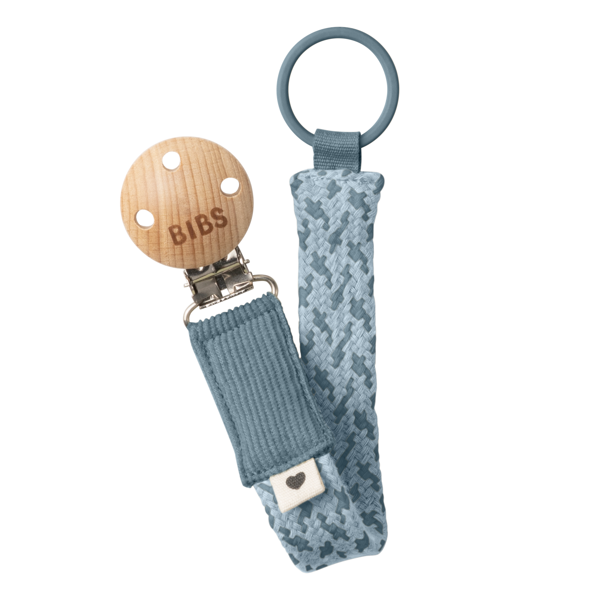 Bibs Paci Braid - Emzik Askısı / Petrol-Baby Emzik Bibs