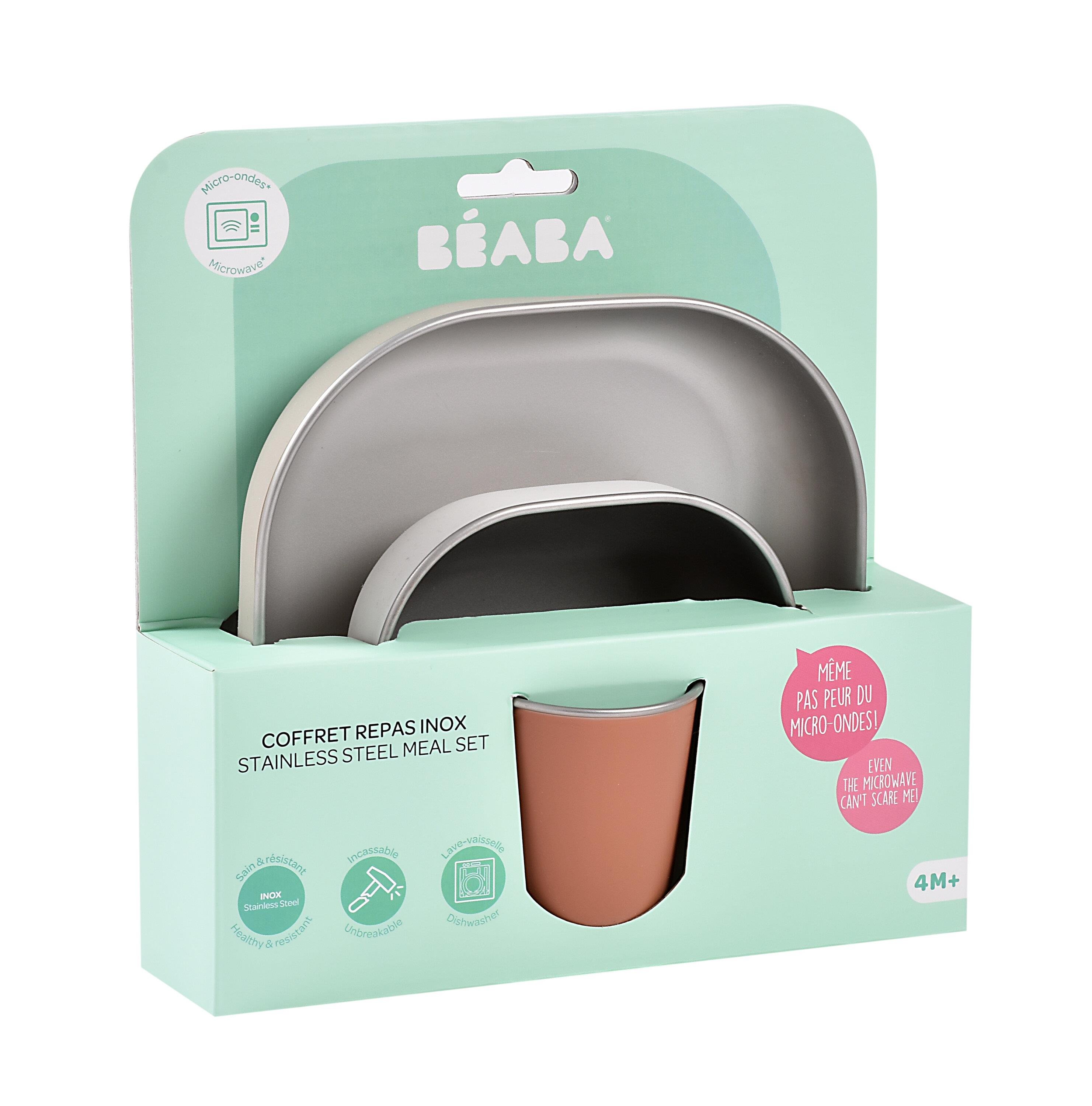 3lü Paslanmaz Çelik Beslenme seti, Terracotta Kategorisiz Beaba