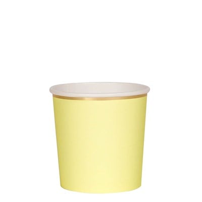 Meri Meri - Pale Yellow Cups - Sarı Bardaklar - 8'li