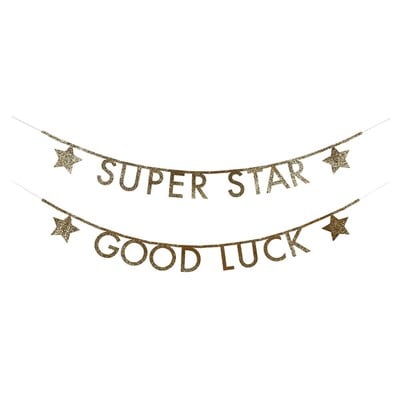 Meri Meri - Gold Glitter Letter Garland Kit - Altın Simli Harf Seti