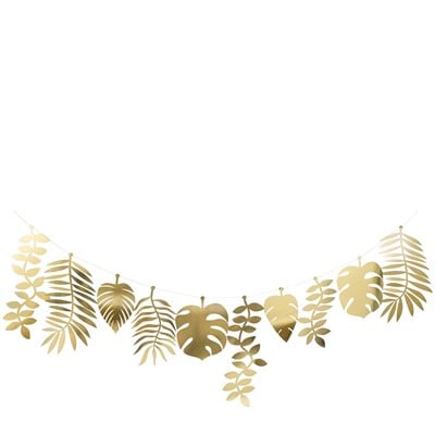 Meri Meri - Gold Foliage Garland - Altın Yapraklar Asılan Süs - L