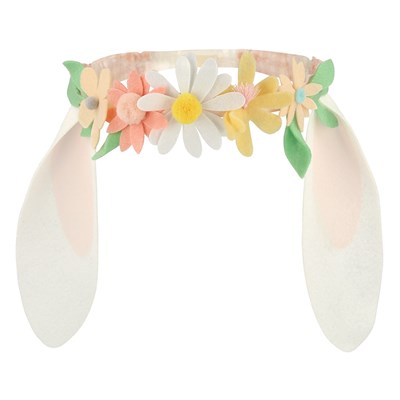 Meri Meri - Floral Bunny Ears & Pompom Tail - Çiçekli Tavşan Kulakları