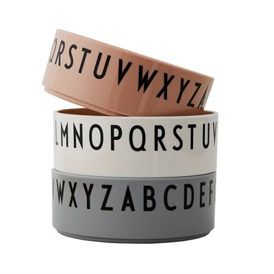 Design Letters Breakfast. Dinner. Lunch 3 Öğün Tritan Kase Seti, Pembe Beslenme