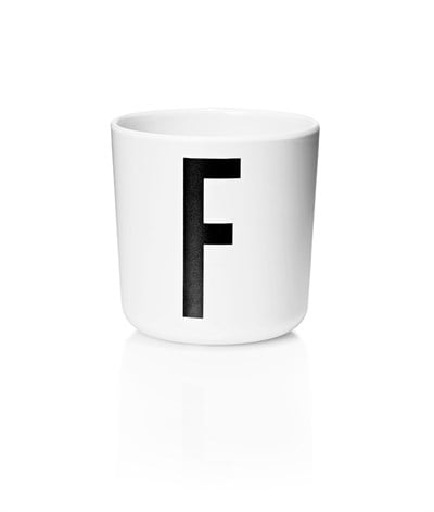 Design Letters Melamin Bardak, F Harfi Beslenme