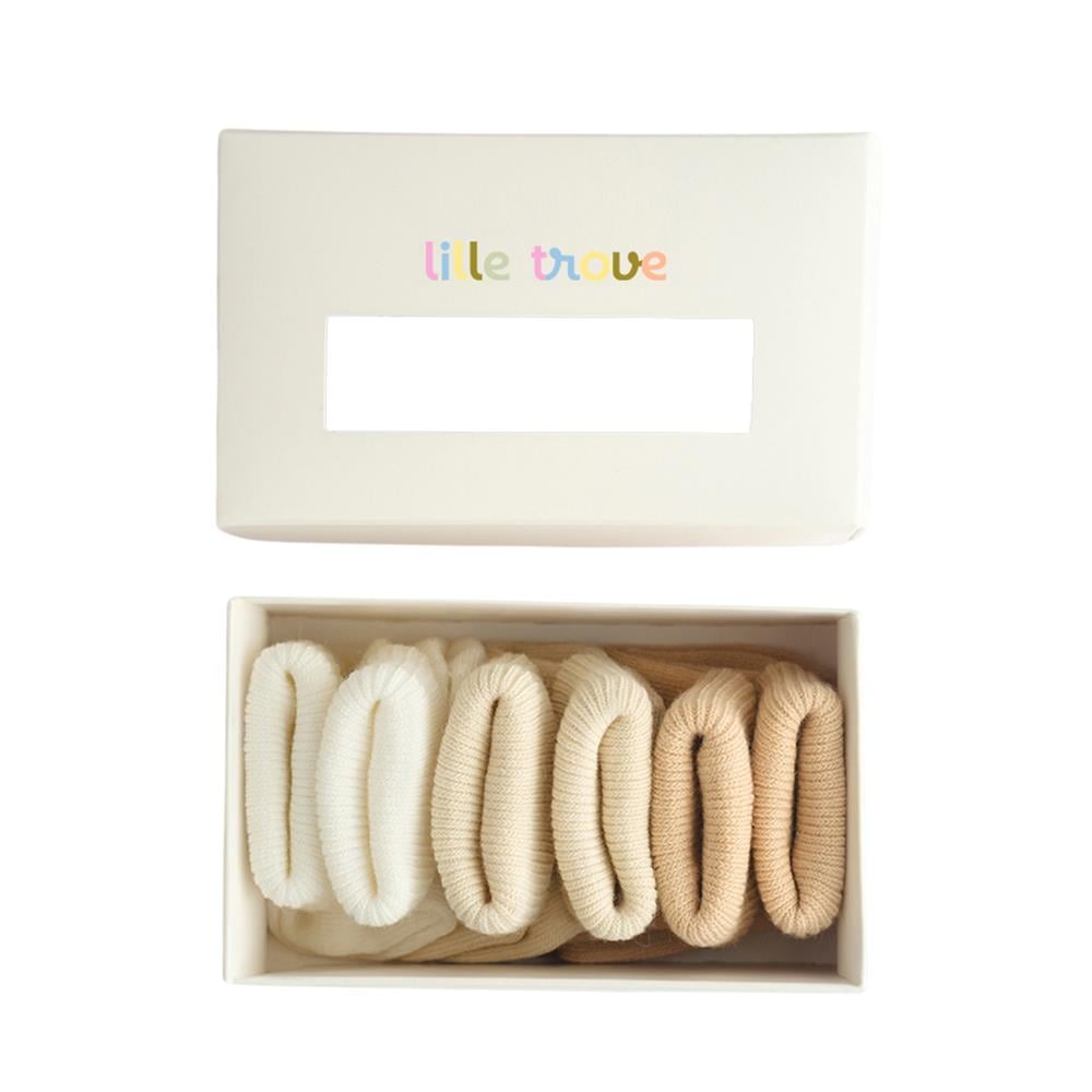 Lille Trove, Yenidoğan Çok Renkli Çorap 3lü Kutu / Krem Kategorisiz Lille Trove