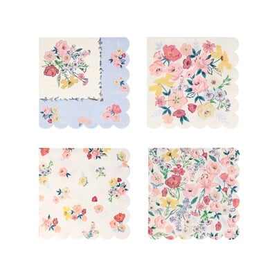 Meri Meri - English Garden Napkins - English Garden Peçete - L - 16'lı