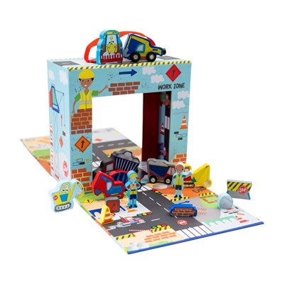FLOSS & ROCK Ahşap Figürlü Oyun Kutuları / Construction *YENİ*