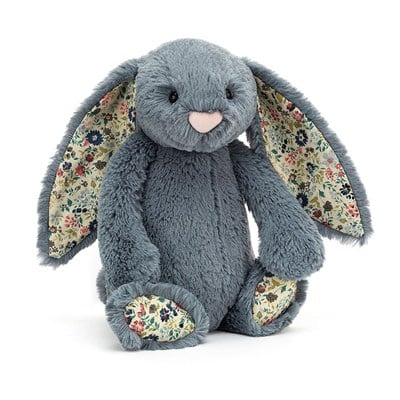 Jellycat Jellycat Çiçekli Koyu Mavi Tavşan Orta Boy 31 cm Peluş Oyuncaklar