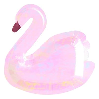 Meri Meri - Swan Plates - Kuğu Tabak - L
