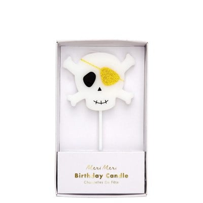 Meri Meri - Skull & Crossbones Candle - Kemik & Kuru Kafa Mum