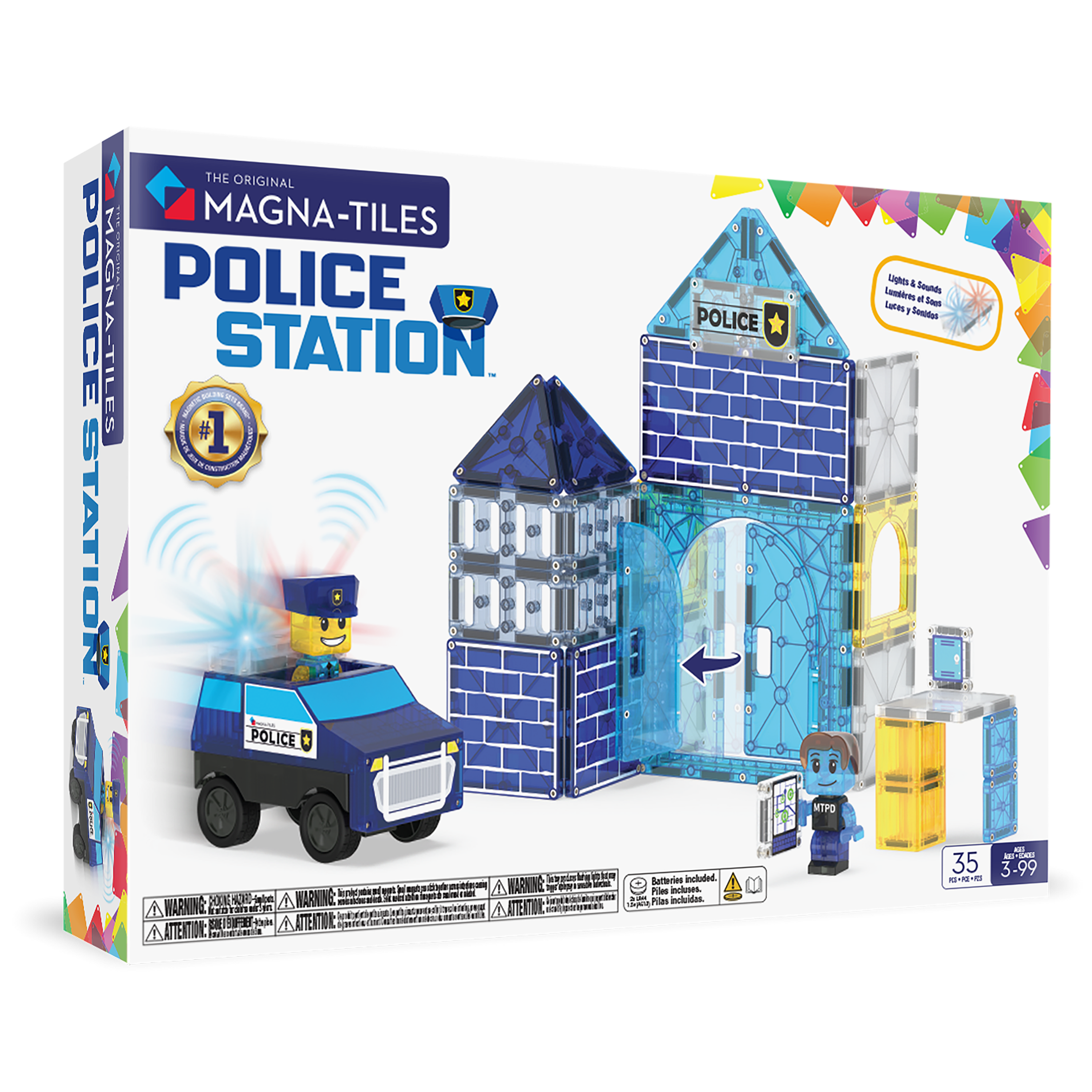 MAGNA-TILES® - Police Station - 35 Parça