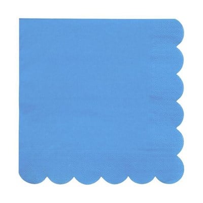 Meri Meri - Bright Blue Napkins - Parlak Mavi Peçete - L - 20'li