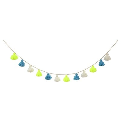 Meri Meri - Blue Wool Tassel Garland - Mavi Püsküllü Asılan Süs
