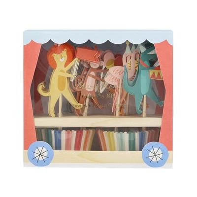 Meri Meri - Animal Parade Cupcake Kit - Hayvan Geçit Töreni Cupcake Kit (24'lü)