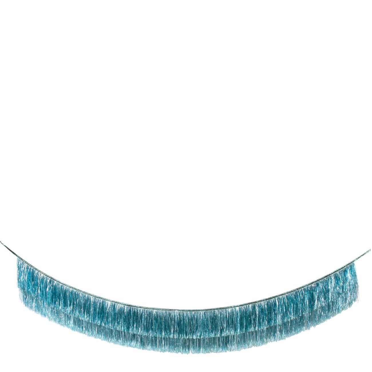 Meri Meri - Blue Tinsel Fringe Garland - Mavi Püsküllü Asılan Süs