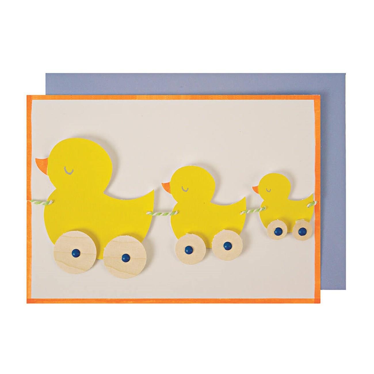 Meri Meri - Duck Train Garland Card - Ördek Tren Tebrik Kartı