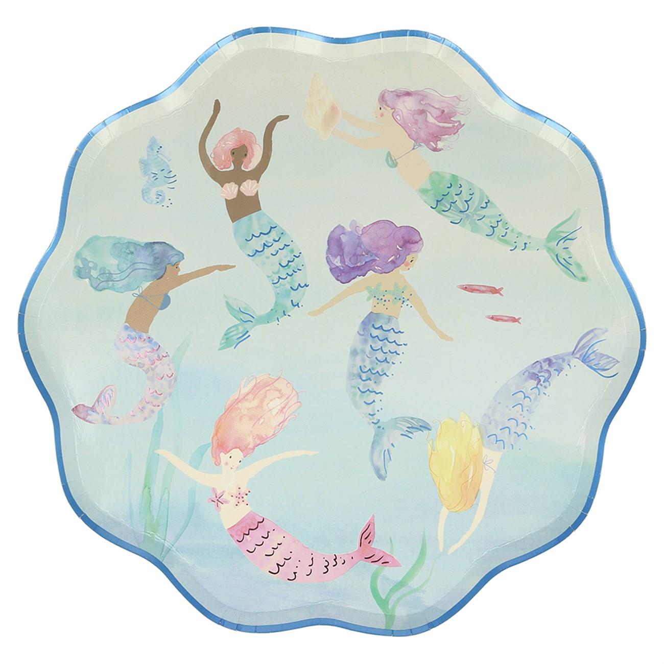 Meri Meri - Mermaids Plates - Deniz Kızı Tabak