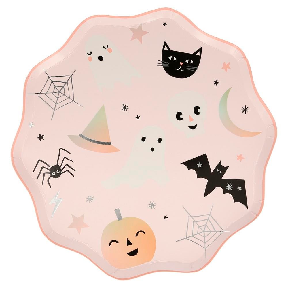 Meri Meri - Pastel Halloween Plates - Pastel Halloween Tabaklar - L - 8'li