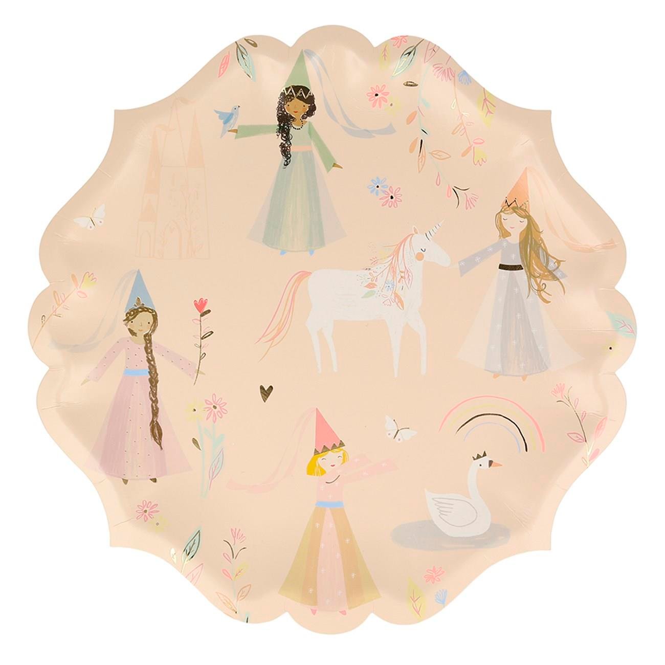 Meri Meri - Princess Plates - Prenses Tabak - L