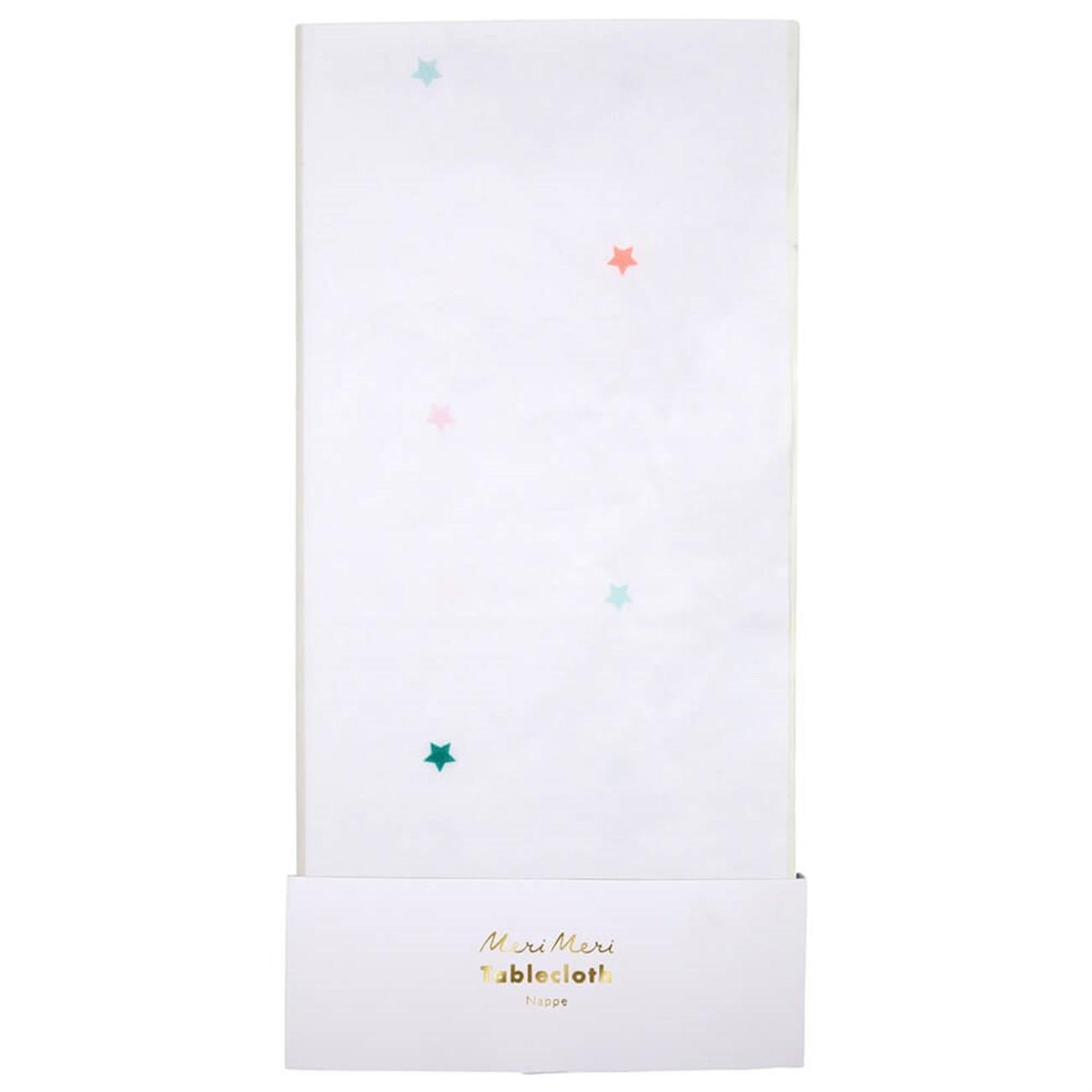 Meri Meri - Rainbow Star Paper Tablecloth - Gökkuşağı Yıldızlı Masa Örtüsü