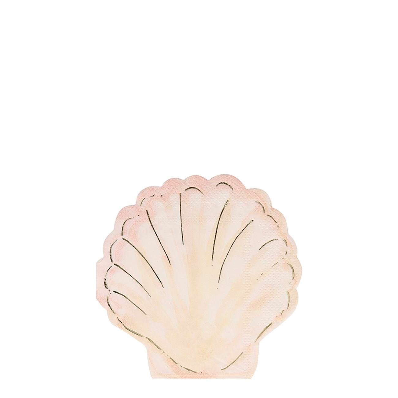 Meri Meri - Shell Napkins - Deniz Kabuğu Peçete