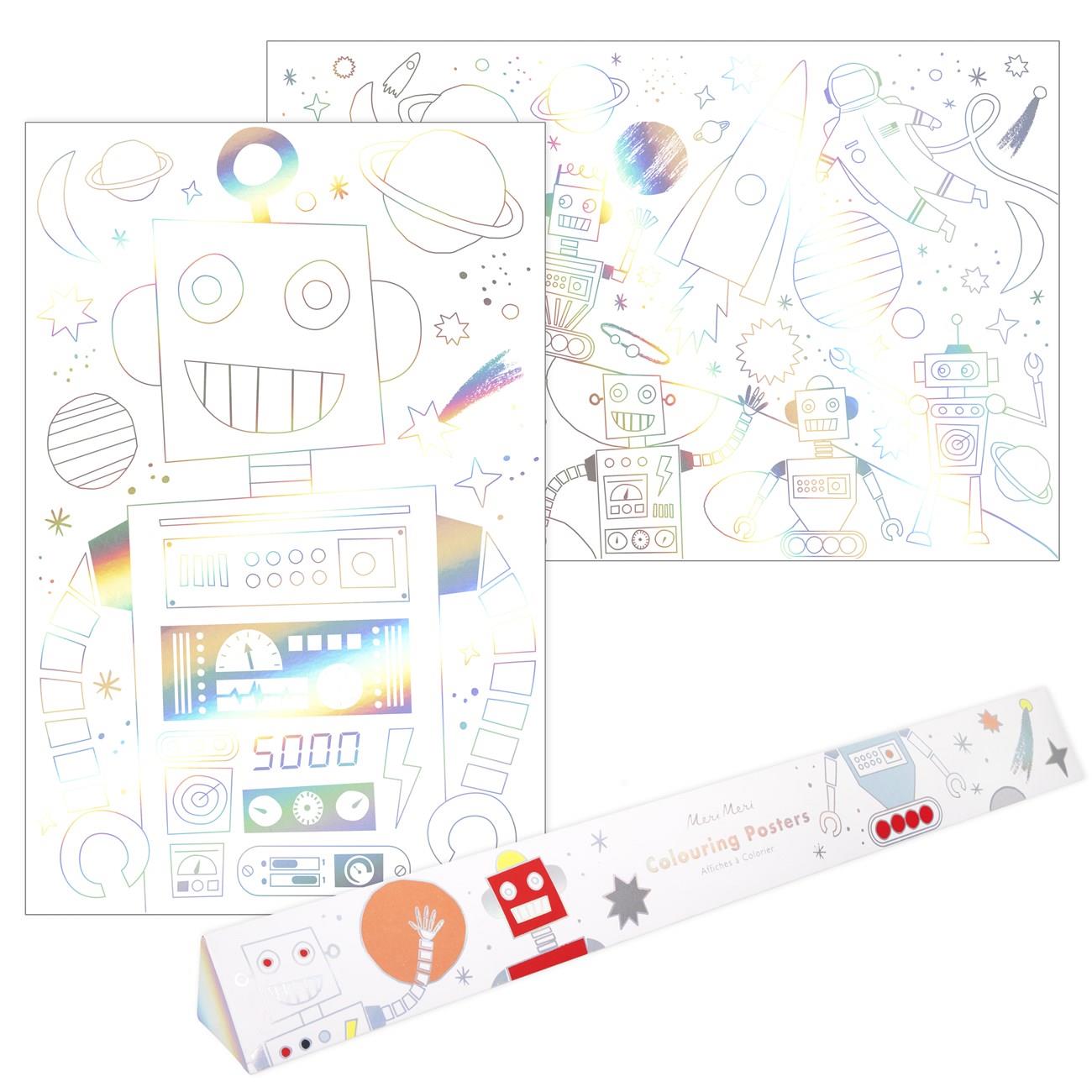 Meri Meri - Space Colouring Posters - Uzay Boyamalı Poster