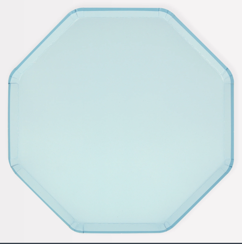 Meri Meri - Summer Sky Blue Dinner Plates - Yaz Mavisi Tabaklar (L) (x8)