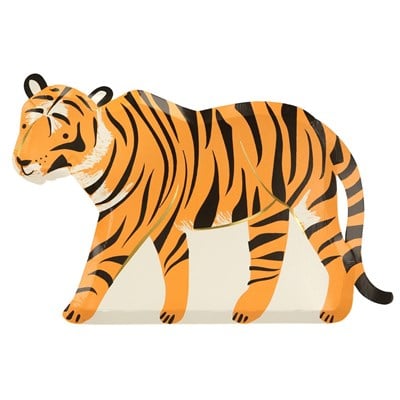Meri Meri - Tiger Plates - Kaplan Tabaklar - 8'li
