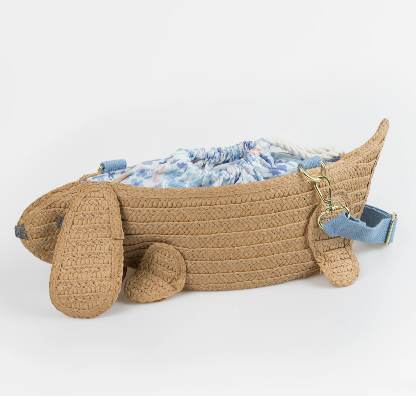 Meri Meri - Woven Sausage Dog Bag - Hasır Sosi Köpek Çanta