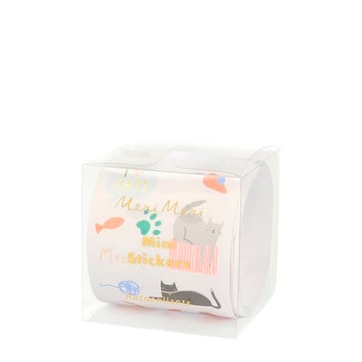 Meri Meri - Mini Cat Party Stickers - Mini Kedi Rulo Çıkartma