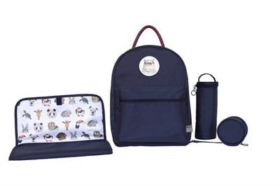 Muca Bebek Bakım Sırt Çantası Gogi Set, Lacivert Anne Çantası