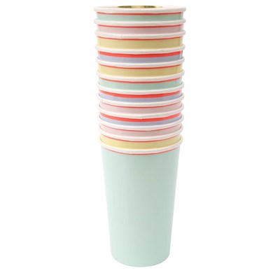 Neon Pastel Uzun Bardaklar (12'li)