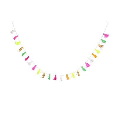 Neon Püsküllü Mini Asılan Süs