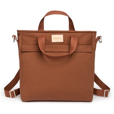 Nobodinoz Baby On the Go Su Geçirmez Anne Sırt Çantası, Clay Brown Anne Çantası