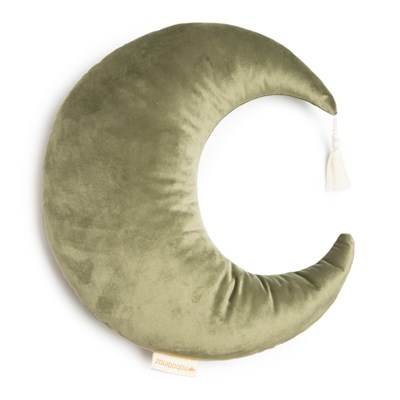 Nobodinoz Pierrot Moon Kadife Yastık, Olive Green Yastıklar