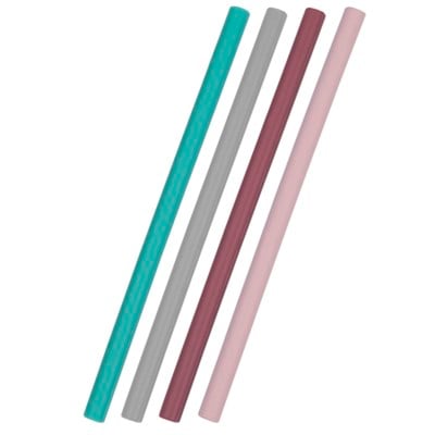 OiOi OiOi Silikon Pipet Dörtlü Set, Pinky Pink Bardaklar