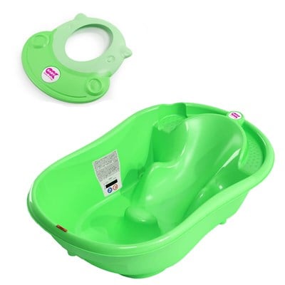 OkBaby Onda Banyo Küveti & Hippo Banyo Siperliği / Yeşil