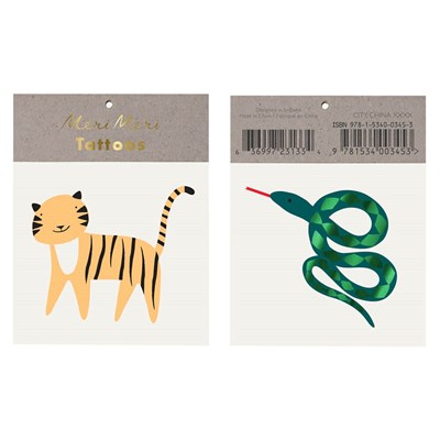 Meri Meri - Go Wild Tattoos - Vahşi Doğa Geçici Dövme - S