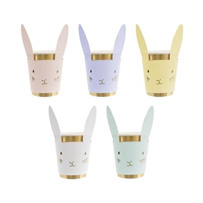 Meri Meri - Pastel Bunny Cups - Pastel Tavşan Bardak - 8'li