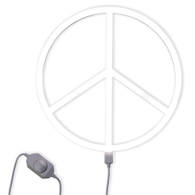Peace Neon Lamba - Beyaz