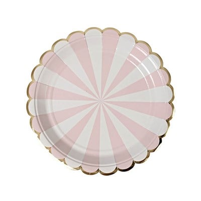 Pembe Çizgili Tabak (S)