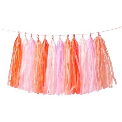 Meri Meri - Pink Tassel Garland - Pembe Püsküllü Asılan Süs