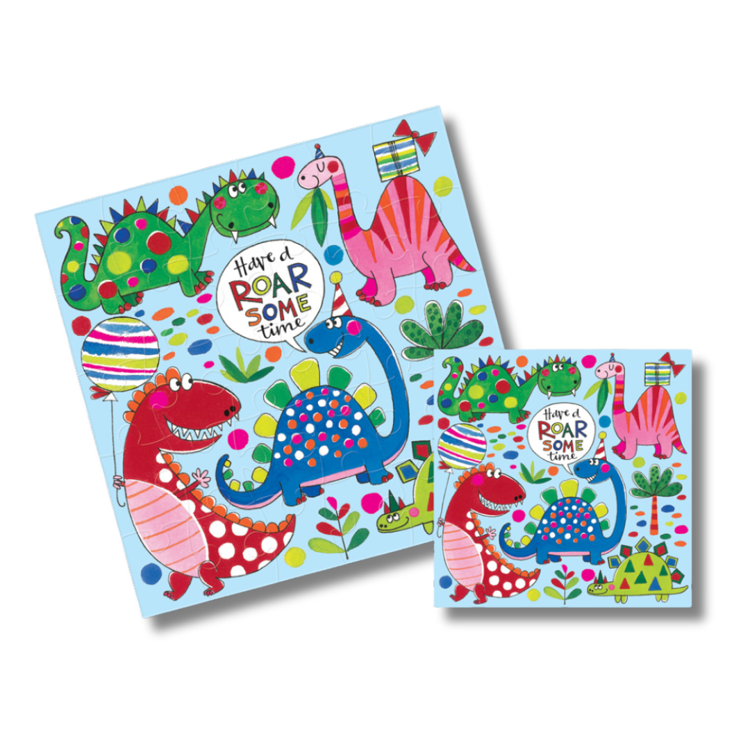 Rachel Ellen Design YapBozlu Yazı Kartı / Roar-some time Dinosaur