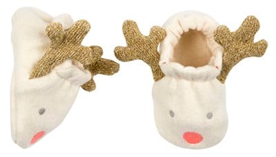 Meri Meri - Reindeer Baby Booties - Ren Geyikli Bebek Patiği