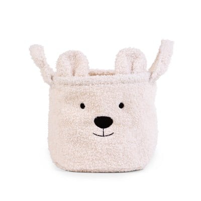 Saklama Kutusu Teddy White 25X20X20 Kanvas Sepetler ChildHome
