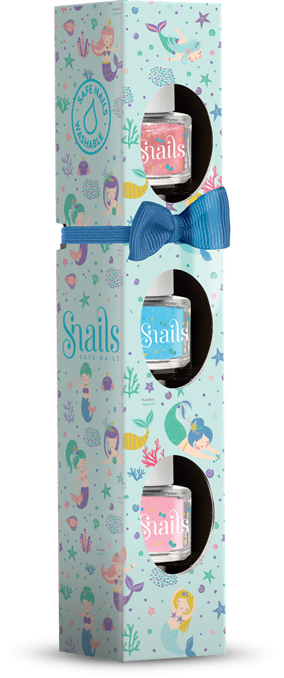 Snails Mini 3'lü Su Bazlı Oje - Mermaid Oje & Ruj Snails