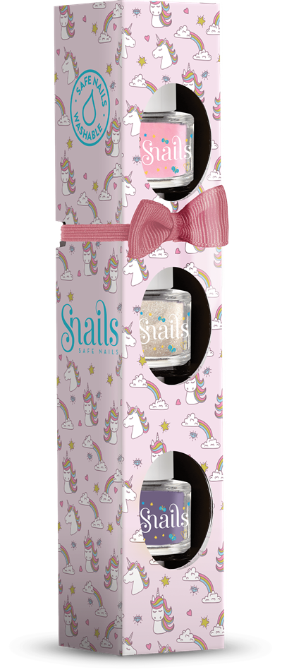 Snails Mini 3'lü Su Bazlı Oje - Unicorn Oje & Ruj Snails
