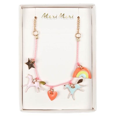 Meri Meri - Unicorn Enamel Charm Necklace - Unicorn Kolye
