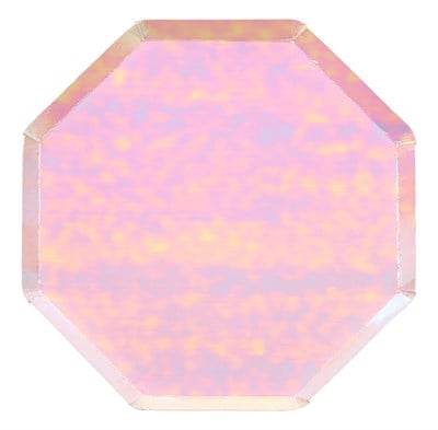 Meri Meri - Iridescent Plates - Parıltılı Tabaklar - L - 8'li